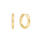 Gold Tube Small Huggie Hoop Earrings