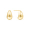 Gold Small Dome Hoop Earrings