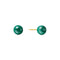 Gold Malachite Sphere Stud Earrings