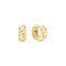 Gold Bold Texture Small Huggie Hoop Earrings