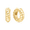 Gold Bold Texture Medium Huggie Hoop Earrings