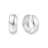 Silver Chubby Medium Huggie Hoop Earrings