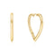 Gold Large Heart Hoop Earrings