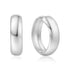 Silver Chubby Large Huggie Hoop Earrings