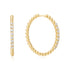 Gold Large Claw Sphere Beaded Hoop Earrings