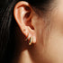 Gold Mini U-Shaped Huggie Hoop Earrings