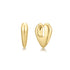 Gold Puffy Shield Huggie Hoop Earrings