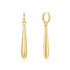 Gold Long Water Droplet Drop Earrings