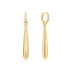 Gold Long Water Droplet Drop Earrings
