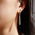 Silver Long Water Droplet Drop Earrings