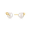 Gold Pearl Claw Stud Earrings