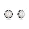 Two-Tone Shell Pearl Bloom Stud Earrings