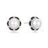 Two-Tone Shell Pearl Bloom Stud Earrings