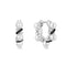 Two-Tone Sparkling Braided Shell Pearl Huggie Hoop Earrings