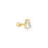 Gold Pear Barbell Single Earring