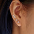 Silver Heart Barbell Single Earring