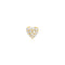 Gold Pavé Heart Barbell Single Earring