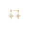 Gold Dangling Nova Star Stud Earrings