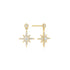 Gold Dangling Nova Star Stud Earrings