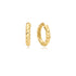 Gold Twisted Huggie Hoop Earrings