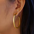 Gold Classic Tube Large Hoop Earrings