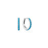 Silver Aqua Blue Row Huggie Hoop Earrings