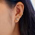 Gold Pavé Heart Stud Earrings