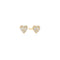 Gold Pavé Heart Stud Earrings