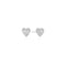 Silver Pavé Heart Stud Earrings
