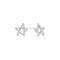 Silver Asymmetric Five-Point Star Stud Earrings