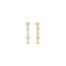 Gold Molten Cascade Bezel-Set Drop Stud Earrings
