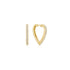 Gold Medium Sparkle Heart Huggie Hoop Earrings