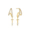 Gold Star Drop Stud Earrings