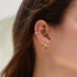 Gold Graduated Sparkle Huggie Hoop Earrings