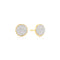 Gold Pavé Disc Stud Earrings