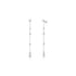Silver Cascade Station Drop Stud Earrings