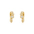 Gold Small Sparkling Tide Huggie Hoop Earrings