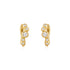 Gold Small Sparkling Tide Huggie Hoop Earrings