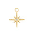 Gold Turquoise and Cubic Ziconia Star Earring Charm