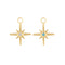 Gold Turquoise and Cubic Ziconia Star Earring Charm