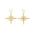 Gold Turquoise and Cubic Ziconia Star Earring Charm