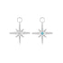 Silver Turquoise and Cubic Ziconia Star Earring Charm
