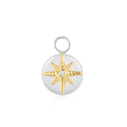 Two Tone Bright Sun Earring Charm