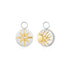 Two Tone Bright Sun Earring Charm