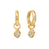 Gold Star Huggie Hoop Earrings