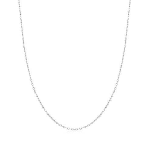Silver Mini Link Charm Chain Necklace