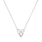 Silver Heart Kiss Pavé Necklace