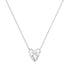 Silver Heart Kiss Pavé Necklace