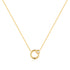 Gold Hoop Freshwater Pearl Necklace