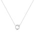 Silver Hoop Freshwater Pearl Necklace